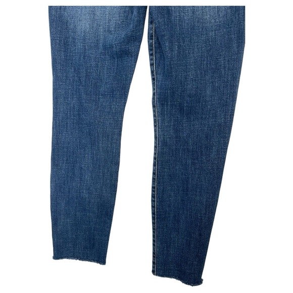 CAbi Jeans Womens 8 The Skinny Classic Wash Mid Rise Raw Hem Stretch 5882 Blue - Picture 11 of 15